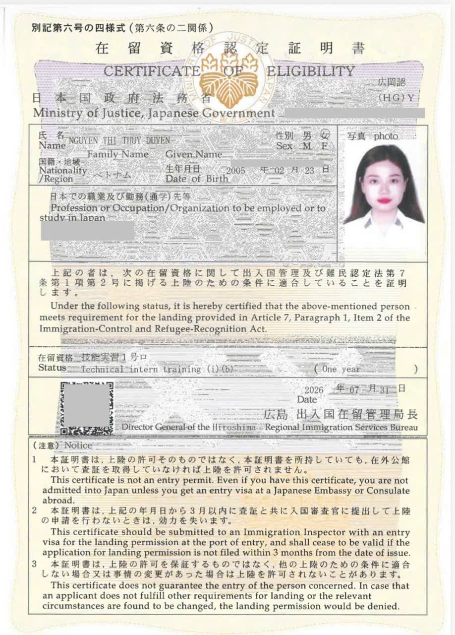 TƯ CÁCH LƯU TRÚ TTS NHẬT BẢN